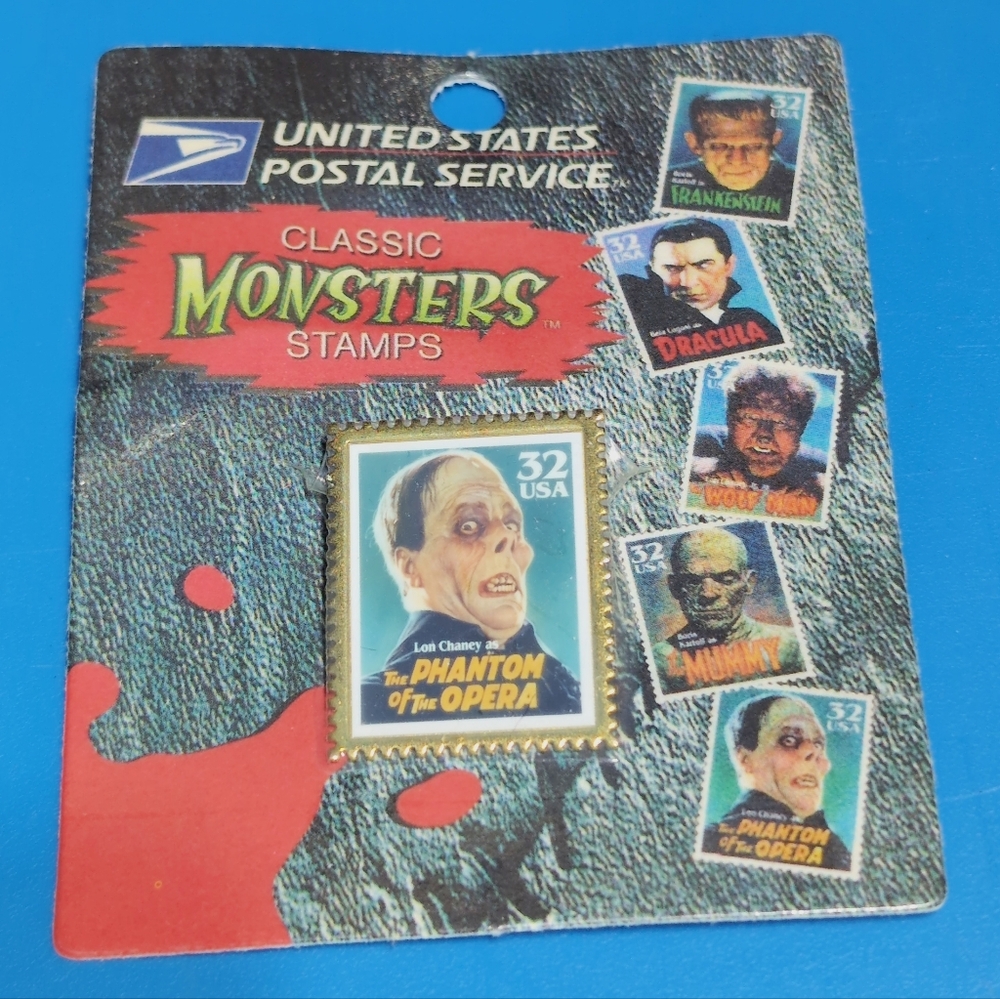 USPS Universal Classic Monsters Phantom of the Opera Stamp Pin 1997
